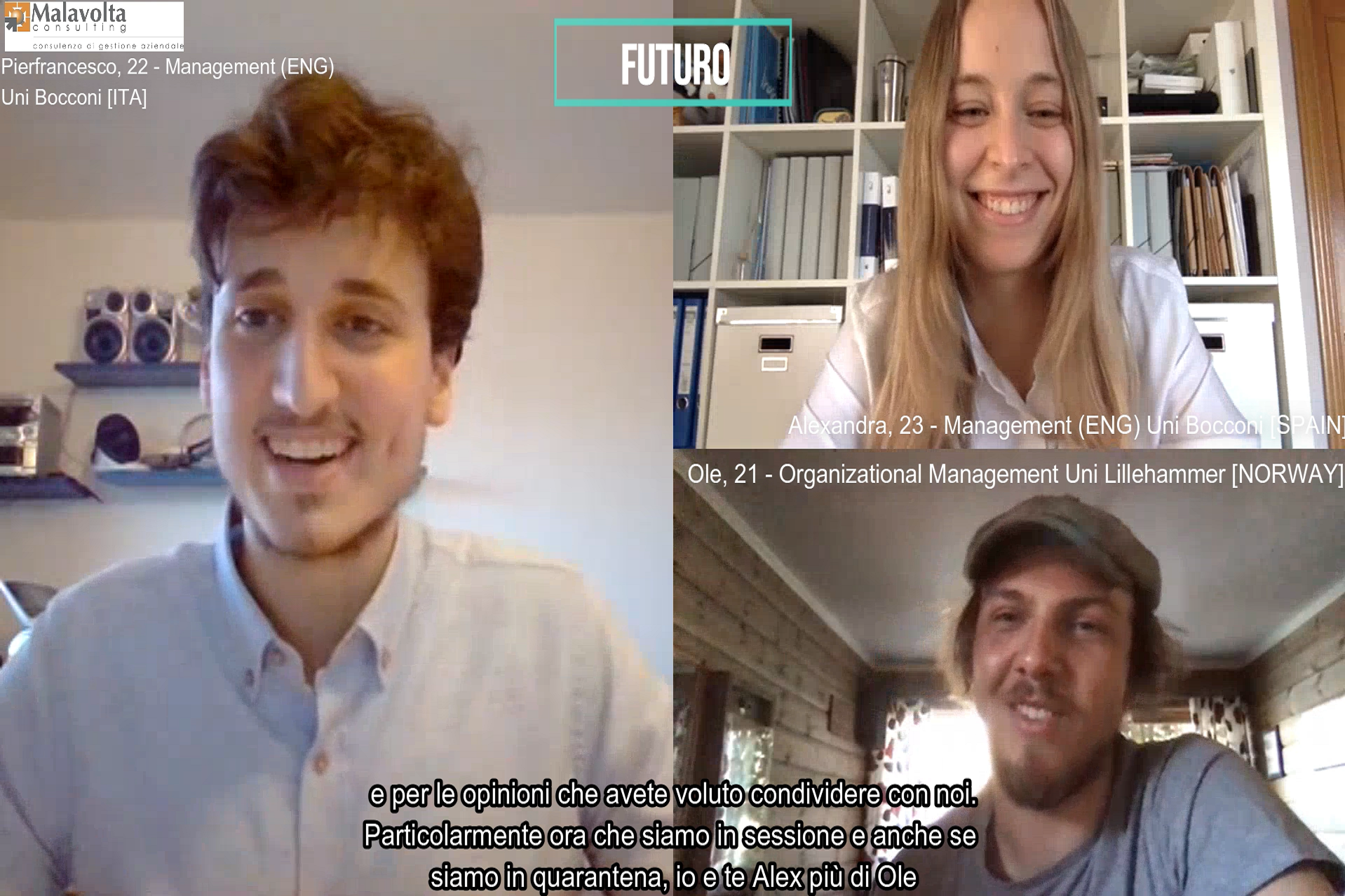 Universitari al tempo del Covid-19: Alexandra e Ole